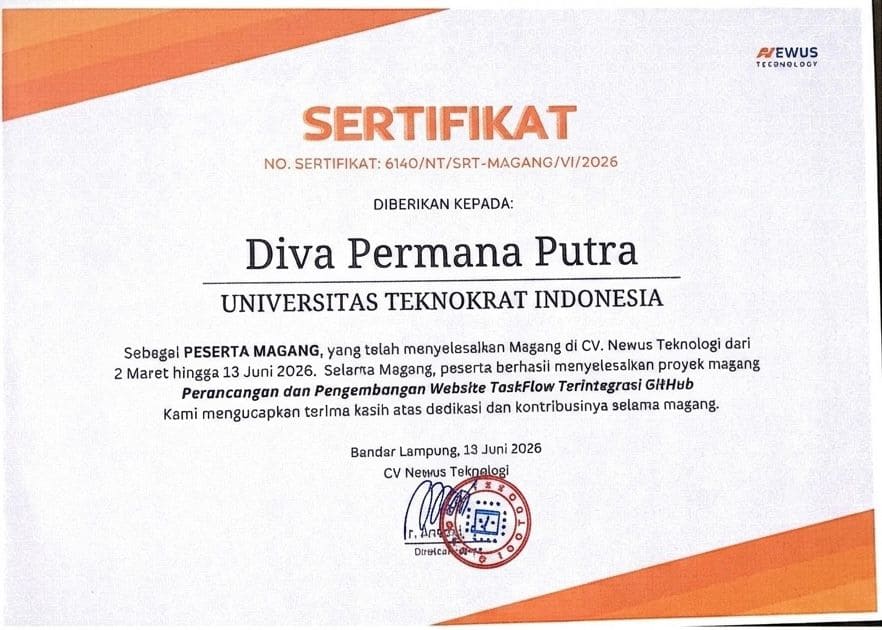 Web Developer – CV. Newus Teknologi